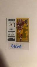 Robert Davis Rookie autographed football card. rookie card picture