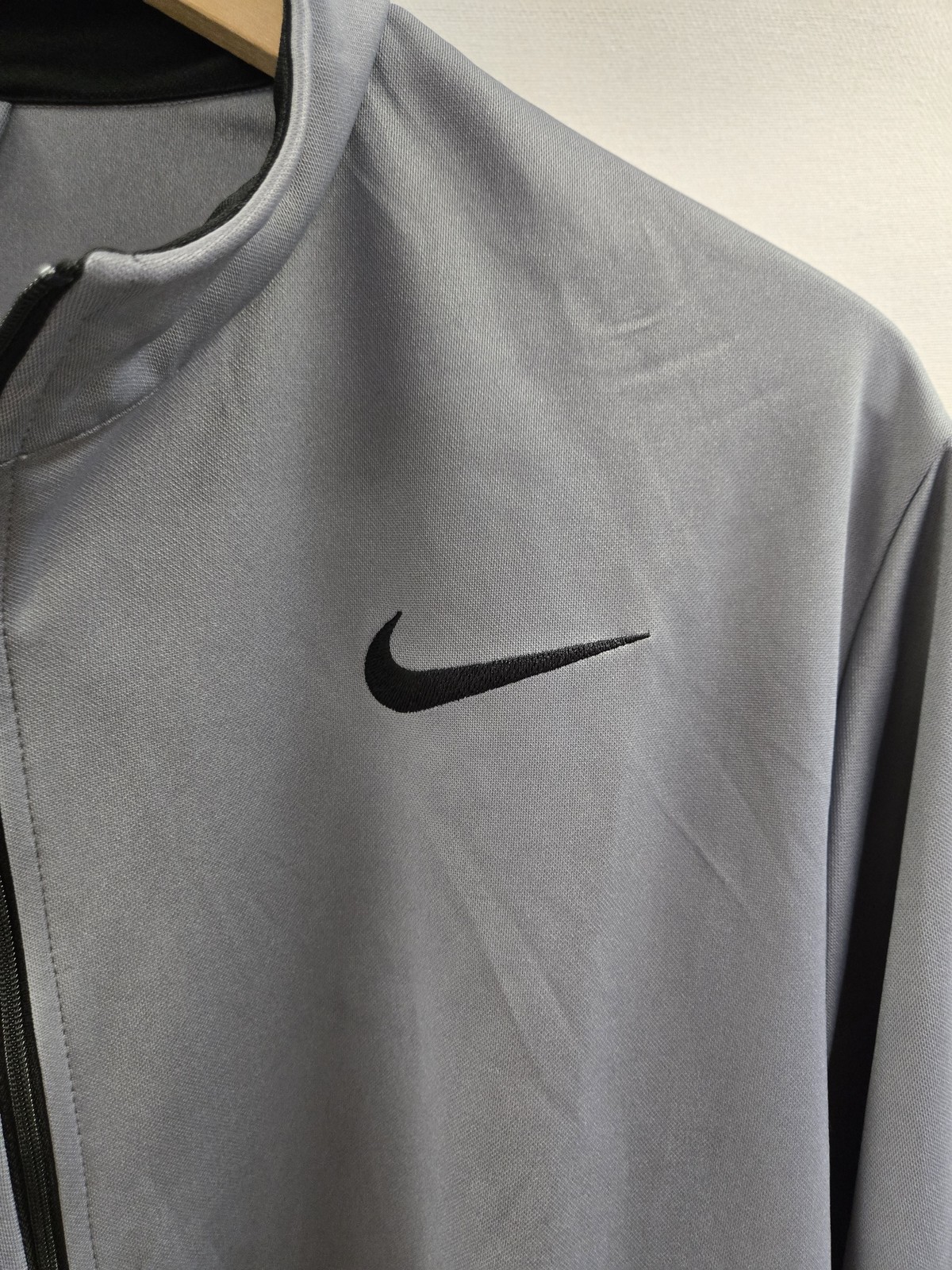 SACAI X NIKE Giacca Nike Uomo XL Grigio Nero Full Zip Pista Allenamento Atletica Poliestere Swoosh