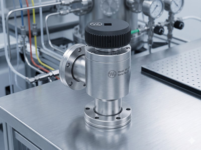Varian Agilent 951-5091 | 90° UHV Valve | Welded Bellows NOS