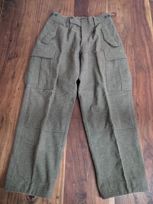 Vintage 1961 German Military Wool Pants W. Schwarz Huckelhoven