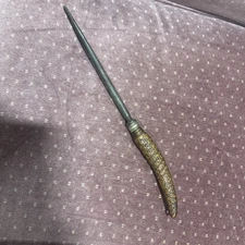 Vtg Sharpening Steel Honing Rod Knife Stag / Antler Handle Sharpener Brown Black