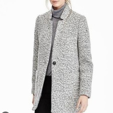 Banana Republic collarless boucle Wool Blend coat jacket XS