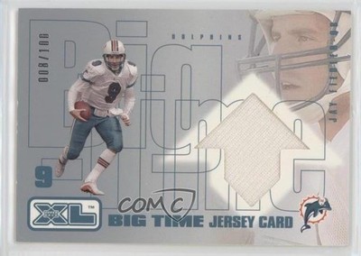 2002 Upper Deck XL Big Time Jerseys Silver 8/100 Jay Fiedler #BTJF 04uj