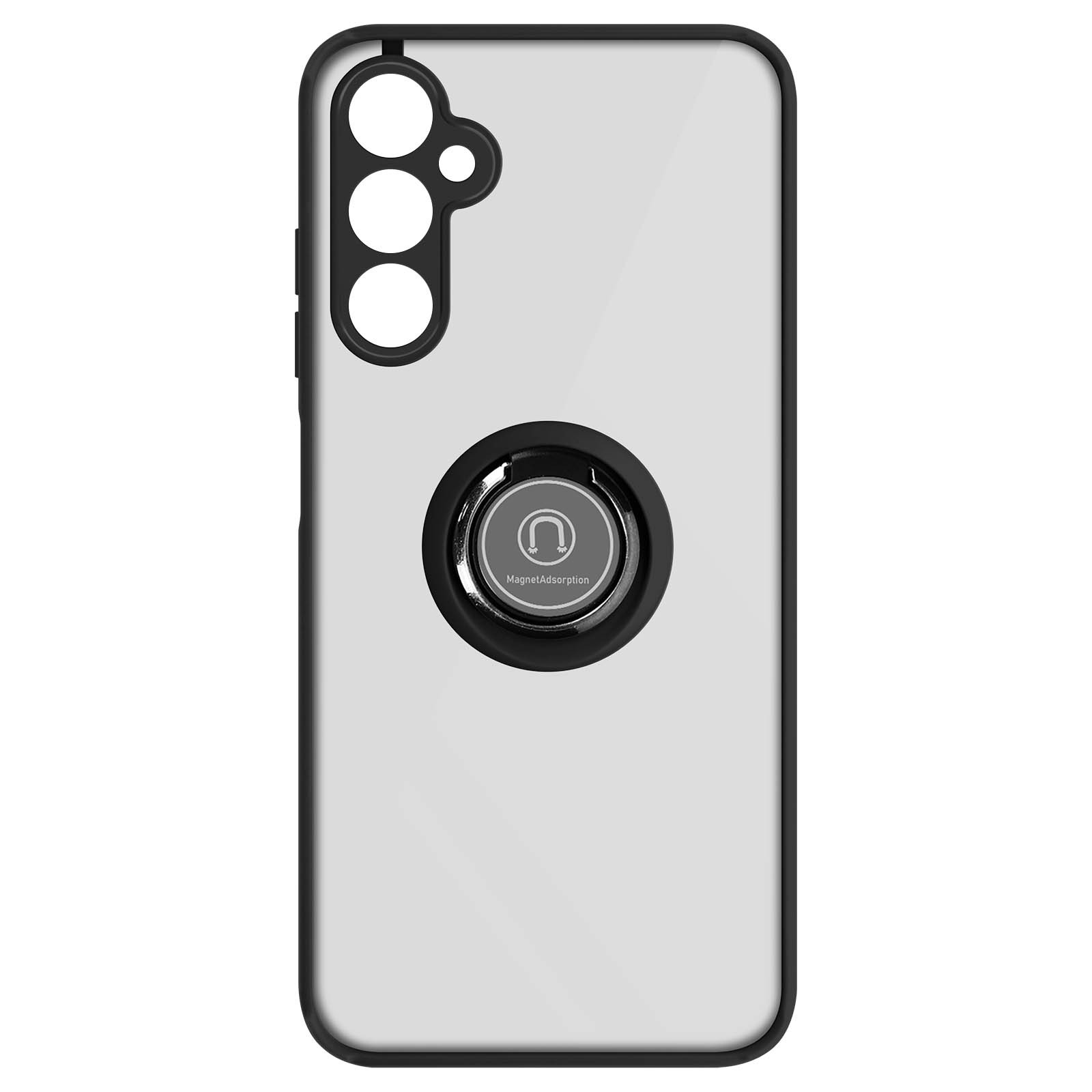 Coque Galaxy A05s antichoc Avizar rigide avec anneau de support bleu métallisé