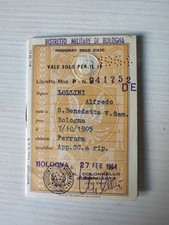 LIBRETTO DISTRETTO MILITARE BOLOGNA SAN BENEDETTO VAL DI SAMBRO PENSIONATI 1964