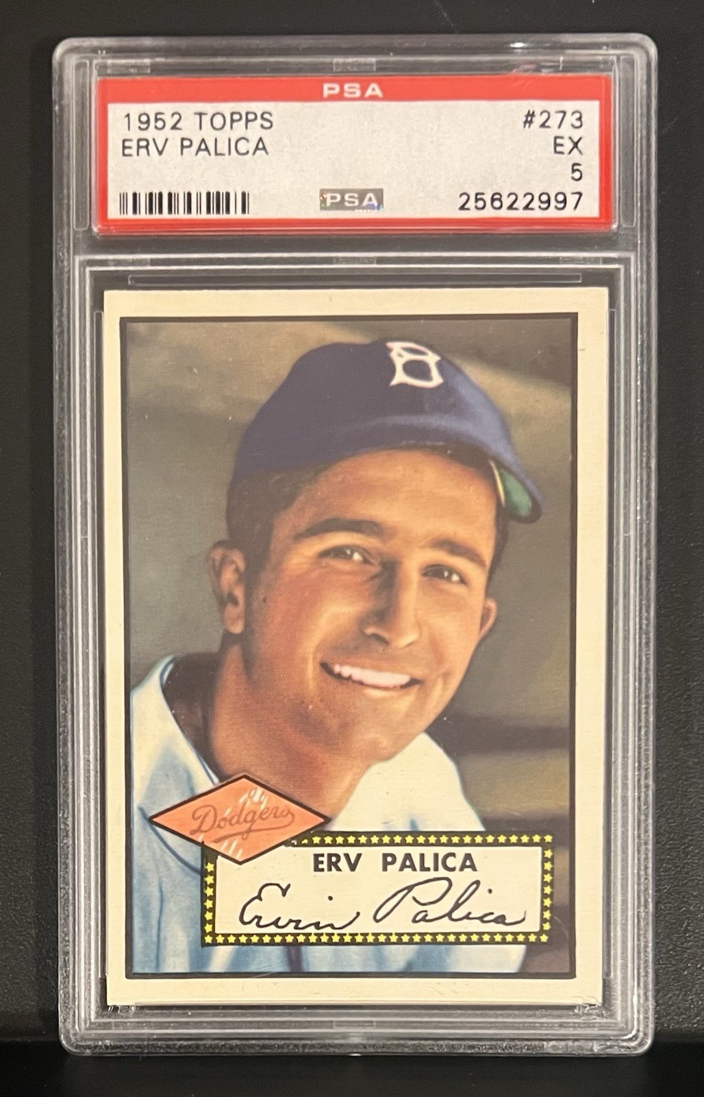 1952 Topps #273 Erv Palica PSA5