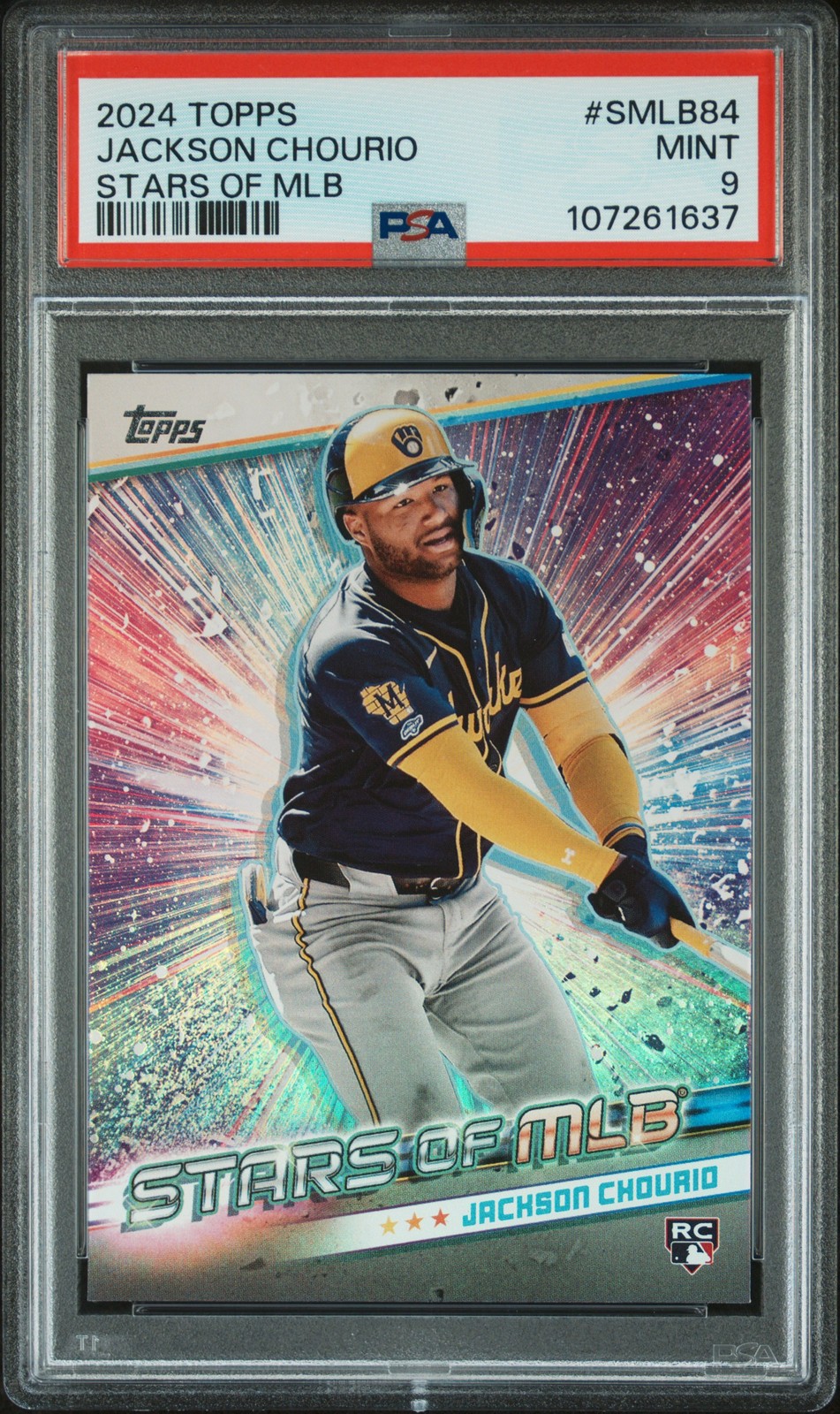 2024 Topps Stars Of Mlb #SMLB84 Jackson Chourio Update PSA 9