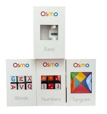 Lot Of 3 Osmo Games Words Tangram Numbers With Base Educational Early Learning