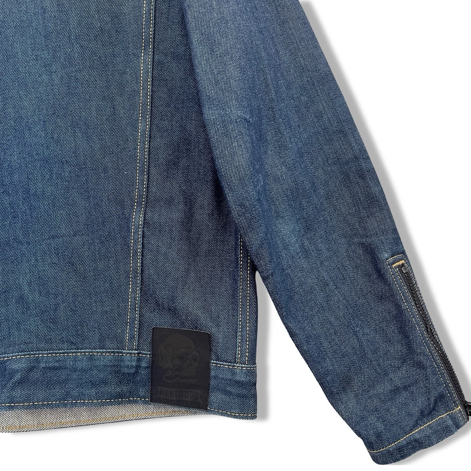 Hebtroco Lucky13 Selvedge Denim Jacket Men's Medium Navy image 10