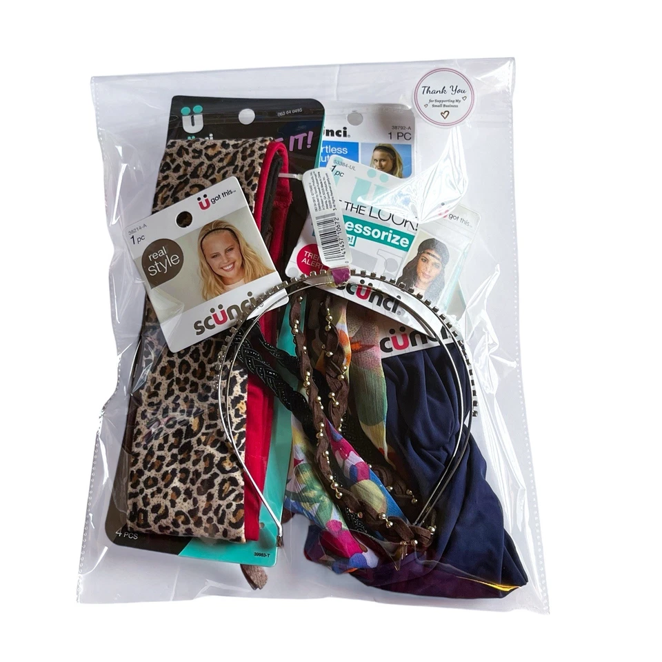 Lote de 10+ diademas de accesorios para el cabello tela floral estampado animal trenzado metal brillante Foto 2 de 4