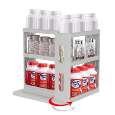 Medicine Organizer 2 Three-Decker Shelves Cabinet Storage Rack Organizer for ...