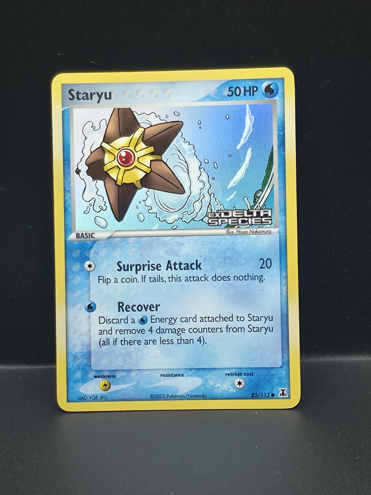 Pokemon TCG 2005 Delta Species Staryu 85/113 Stamped Reverse Holo Near Mint
