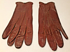 Vintage Women's Gloves Brown Size 7-3/4"