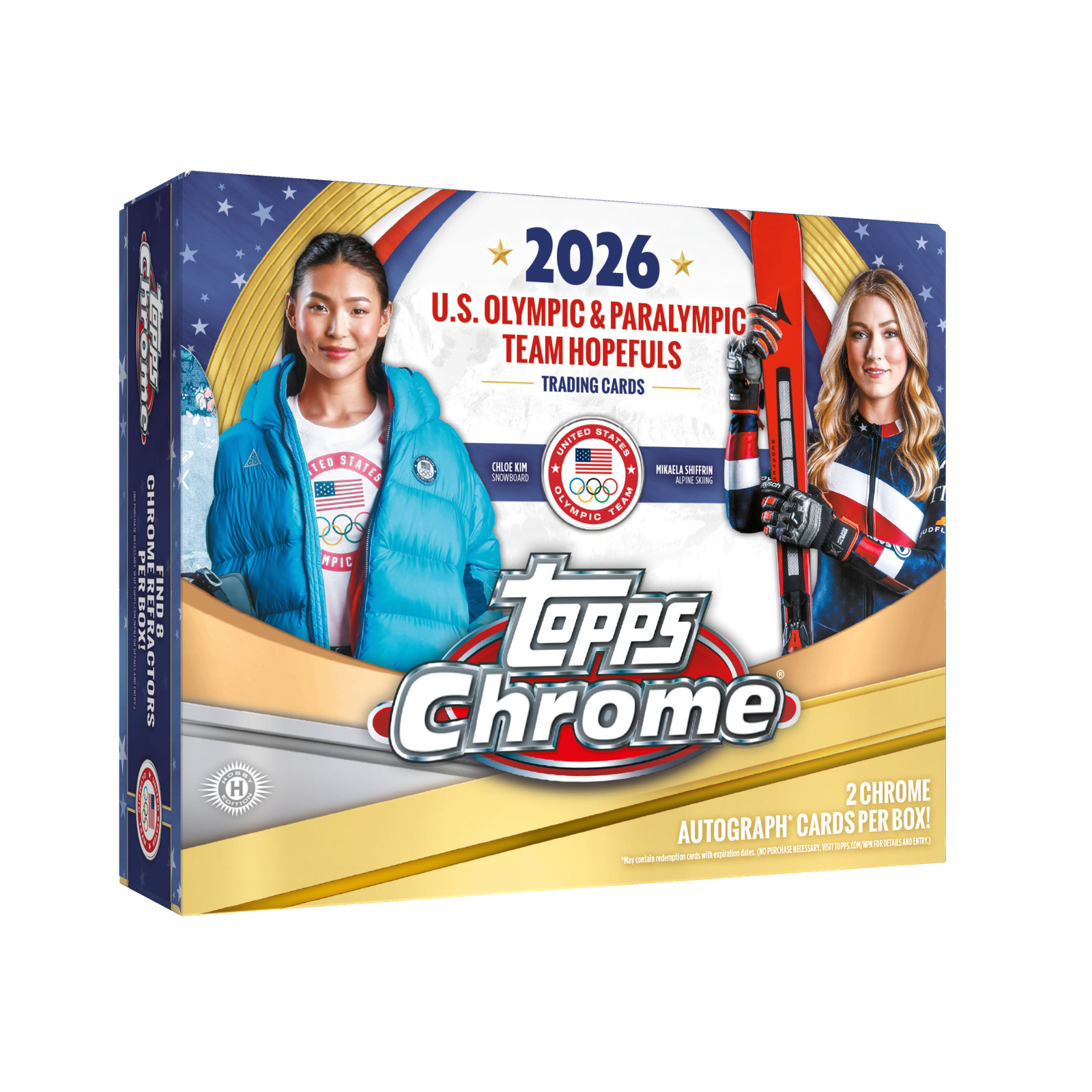 2026 TOPPS CHROME US Winter Olympics/Paralympic Team Hopefuls HOBBY BOX New QTY