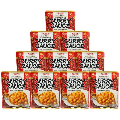 S&B Curry Sauce with Vegetables Medium Hot 10x210g