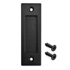 6" Sliding Barn Door Handle, Flush Pocket Door Pull, Matte Black Pack A 1