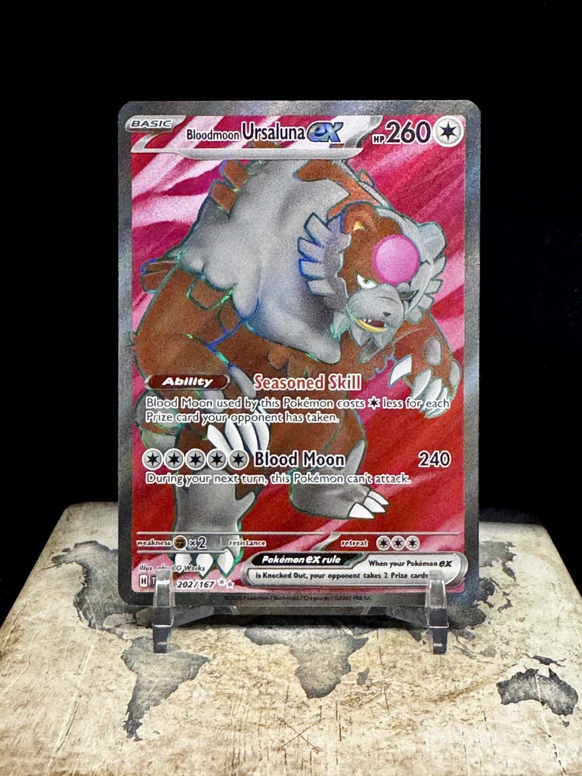 Bloodmoon Ursaluna ex 202/167 Twilight Masquerade Ultra Rare Pokemon