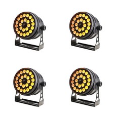 4pc LED Par Light Zoom 24x18W RGBWA UV 6in1 10-60 degree par wash stage light