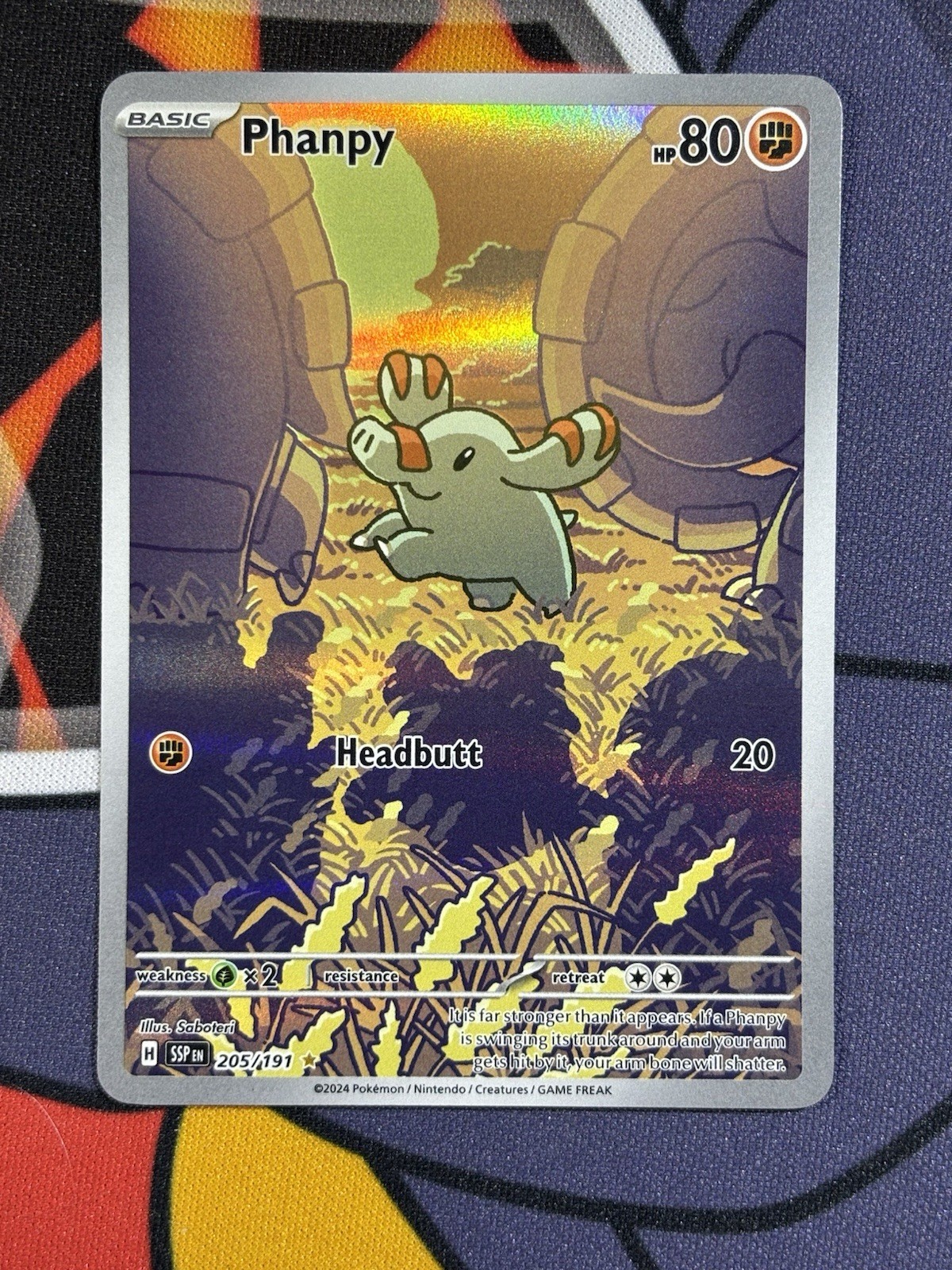 Pokemon TCG: Phanpy 205/191 - SV: Surging Sparks - Illustration Rare NM
