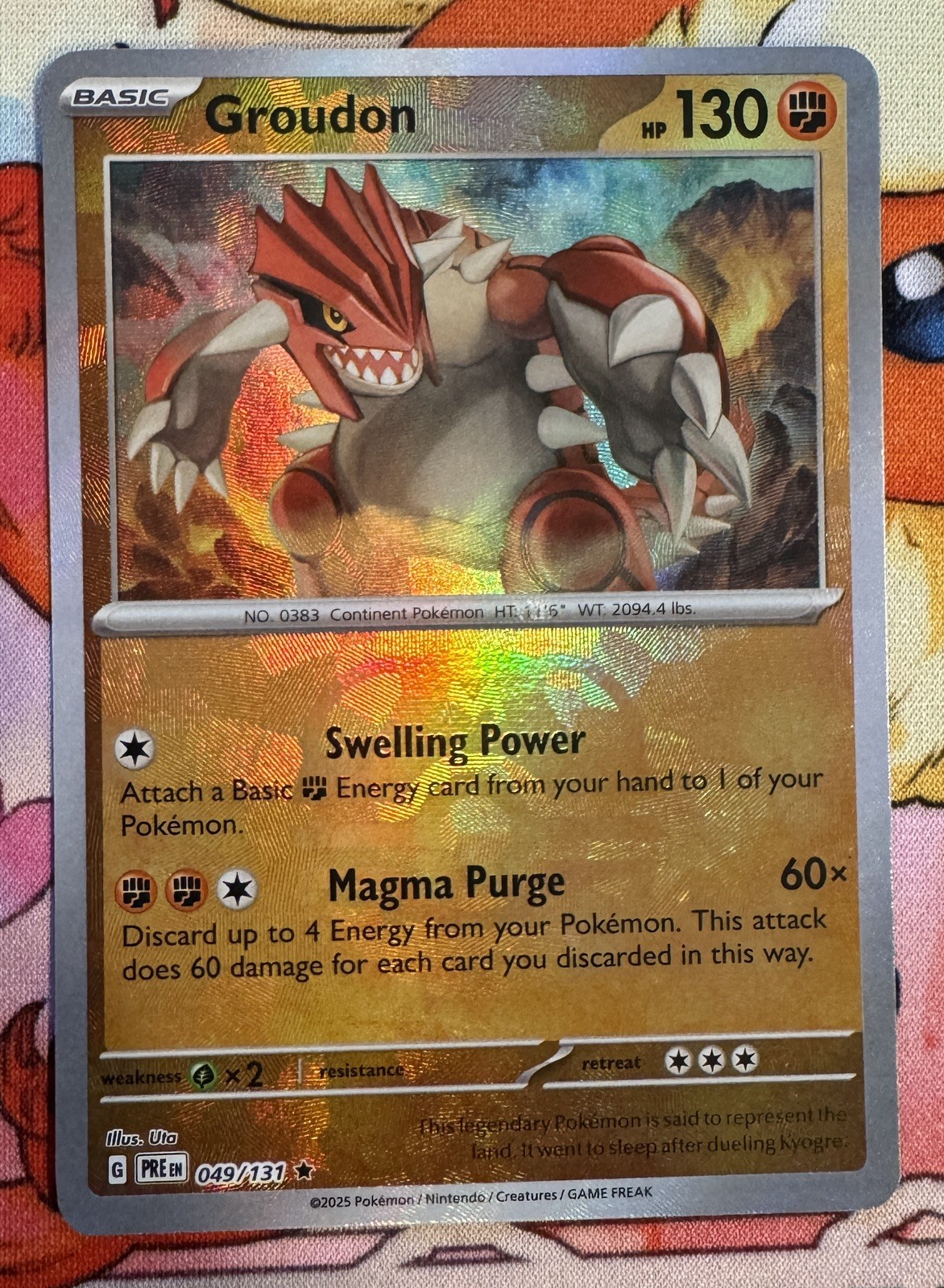 Groudon (Master Ball Pattern) 049/131 Prismatic Evolutions NM-LP