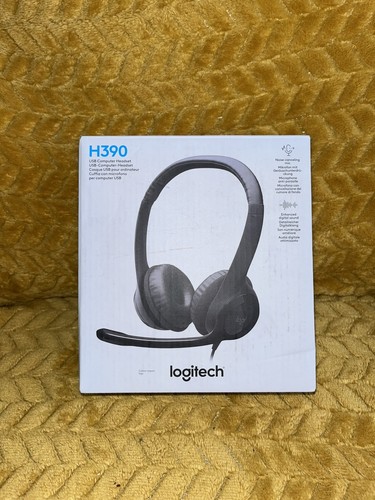 Logitech H390 Kabelgebundenes USB Computer Headset für PC/Laptop Stereo Kopfhörer (Schwarz)