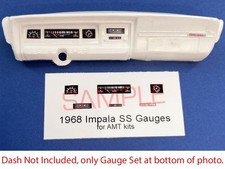 1968 Impala Ss 427 Coupe Convertible Gauge Faces For 125 Scale Amt Kitsread