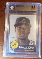 2018 Topps Living Ronald Acuna Jr #19 RC Rookie Card BGS 9.5 GEM MINT. rookie card picture