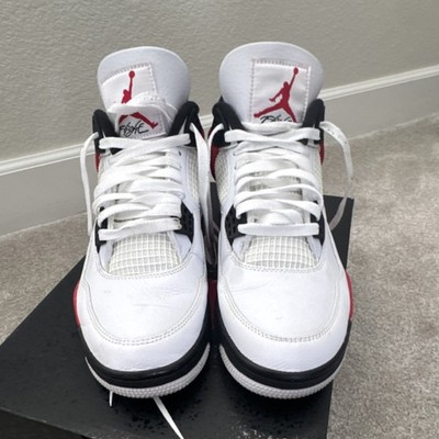 Jordan Air Jordan 4 Retro Red Cement White Black DH6927-161 | eBay