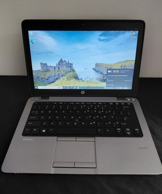 HP EliteBook 820 12'' Laptop 8GB RAM Windows 10 Pro Black/Silver with Charger