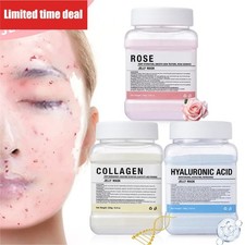Rose Hyaluronic Acid Collagen Jelly Face Mask Powder, Hydrating Peel Off Facial