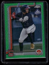 2025 Topps Pro Debut #PDC-91 Juan Baez Chrome Green Refractor #/99