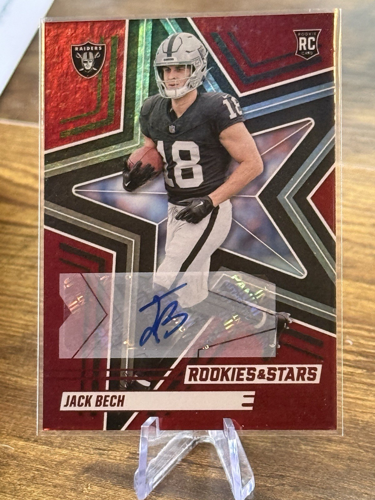 2025 Panini Rookies & Stars - Rookies Jack Bech #128 Red Signatures (AU, RC)