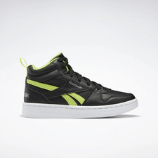REEBOK ROYAL PRIME MID 2 SCARPE DA BASKET RAGAZZI NERO E GIALLO FLUO (30 EU)