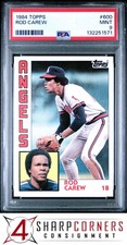 1984 TOPPS #600 ROD CAREW ANGELS HOF PSA 9