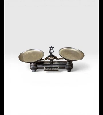 Balance Jouet Ancienne en Fonte Double Plateau - Vintage Enfant Début XXe - Photo 1/4