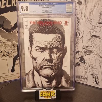Walking Dead Deluxe #6 CGC 9.8 Finch Sketch Red Foil Comic Vault Edition  