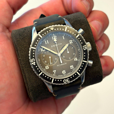 Zenith Pilot Cronometro Tipo CP-2 Flyback  Aged Steel  - OEM Strap & Buckle
