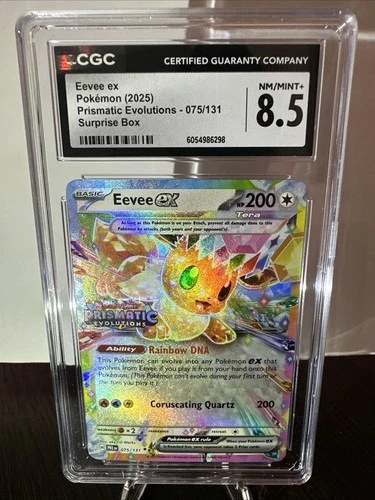 2025 Pokémon ENG - Prismatic Evolutions | Eevee ex #075 | STAMPED | CGC 8.5