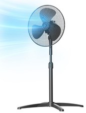Midea MPF25MBUK 40W Pedestal Fan, 3 Speed Settings, 90° Oscillation, Adjustab...