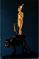 King on Leopard Egyptian Museum Cairo Continental Postcard