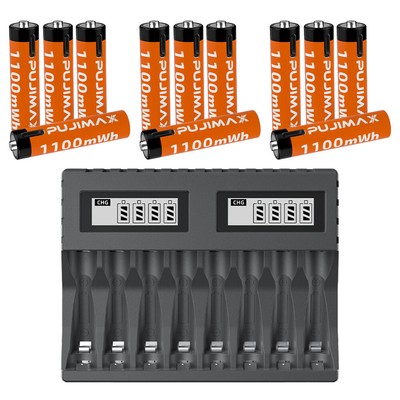1.5V 3500mWh 1100mWH Lithium Wiederaufladbare AA Batterien AA Akku Ladegerät LoT