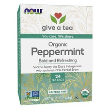 NOW FOODS Peppermint Tea Organic 24 Tea Bags