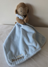 Carters Just One You Monkey Plush Lovey Security Blanket I Adore Mommy Blue