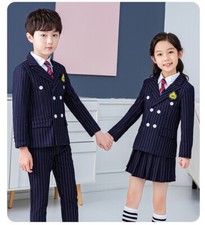 England Boys Girl Kid Wedding Shirt Suit Pants Formal Student Outfits 6pcs/Set