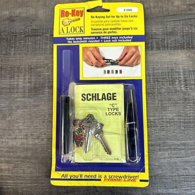 Vtg Do it Yourself Change a Lock Schlage C Re Keying Up to 6 locks W/ 3 Keys