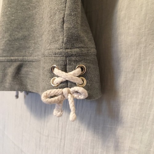 Short Sleeve Sweatshirt Nautica Sailor Knot Nautical Gray Girls Size 7 - Picture 4 of 7