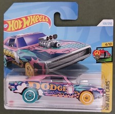 HOT WHEELS 2024 '70 DODGE CHARGER R/T, PINK, SHORT CARD.