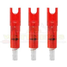 Burt Coyote Lumenok HD Capture Nocks - .300 ID - 3pk - Ruby - CAP3R