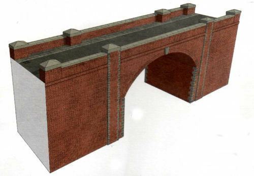 OO Building Card kit - Red Brick Bridge & Tunnel - Superquick A14