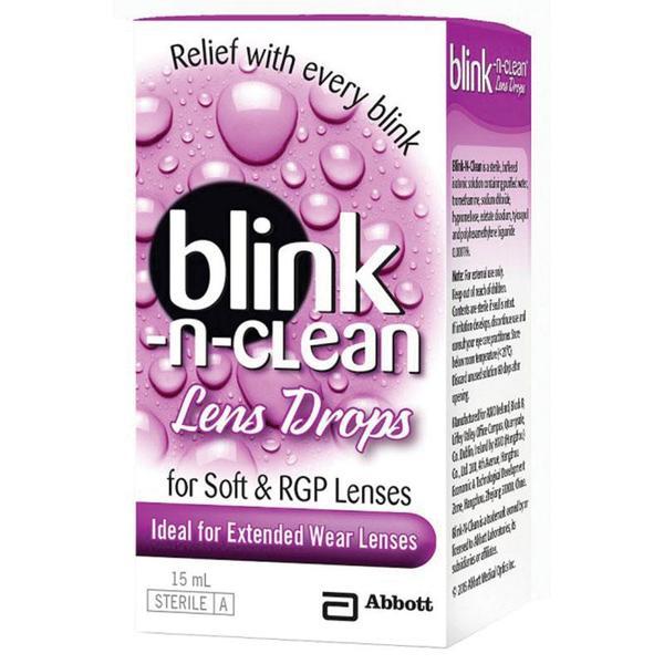 Complete Blink-N-Clean 15Ml Soft RGP Contact Lenses Drops For Extended Wear Lens